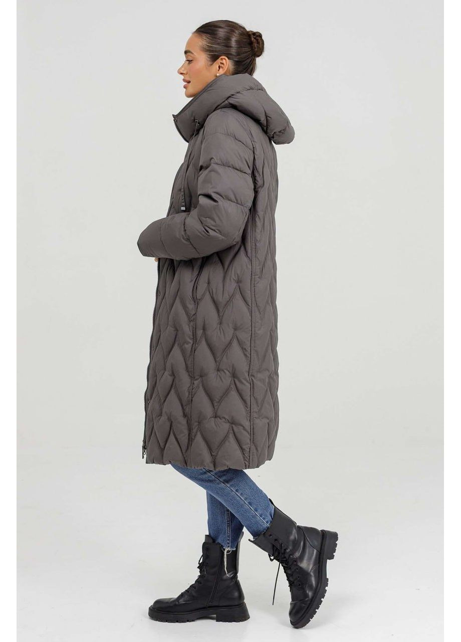 Графитовая зимняя женское пальто plus size Snow Owl