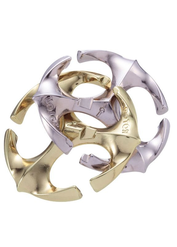 Металева Головоломка лита для дорослих Ротор Rotor 6 рівень Huzzle (316323724)