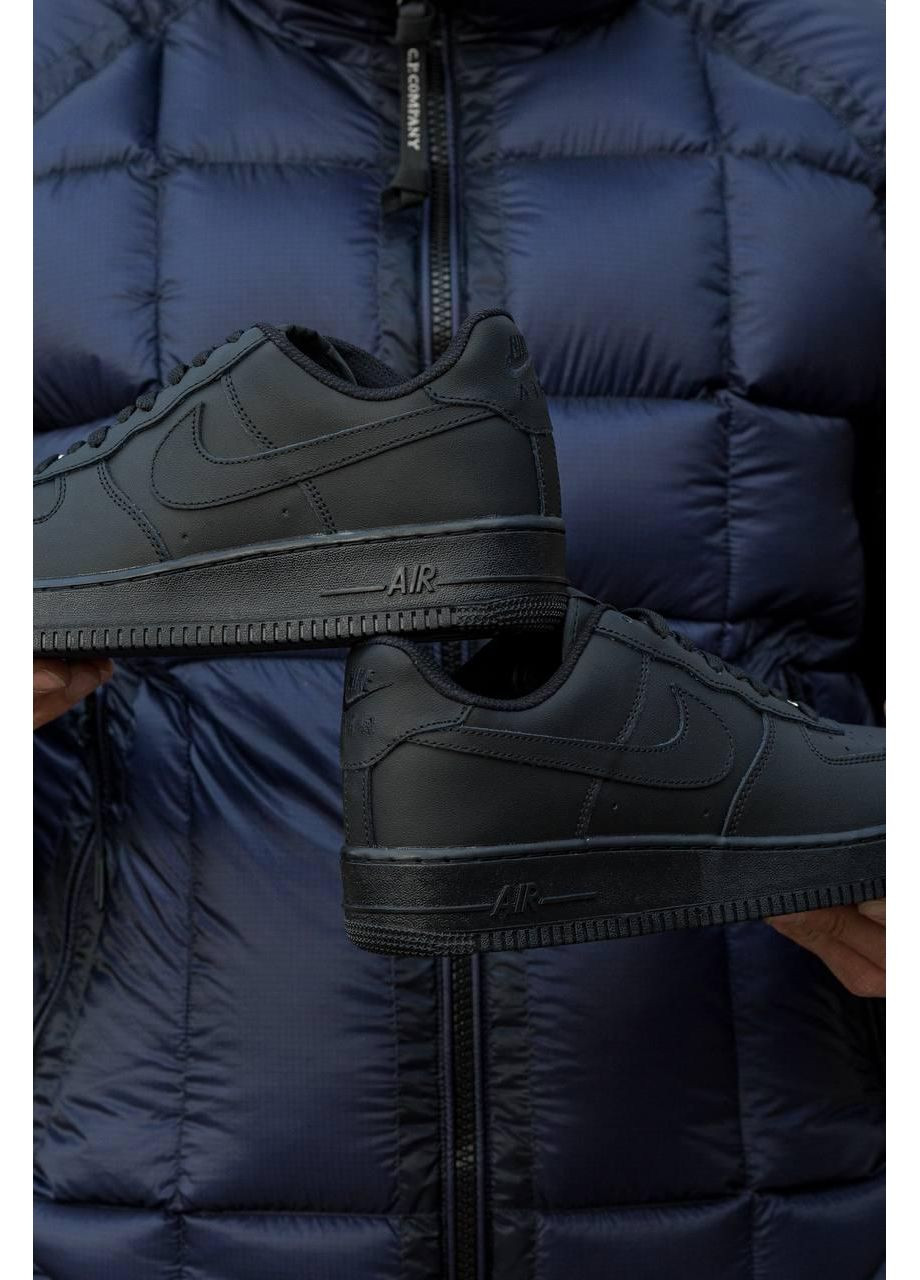 Чорні Осінні чоловічі кросівки Nike Air Force 1 Low 07 Premium Black CW2288 Найк Аір Форс 1