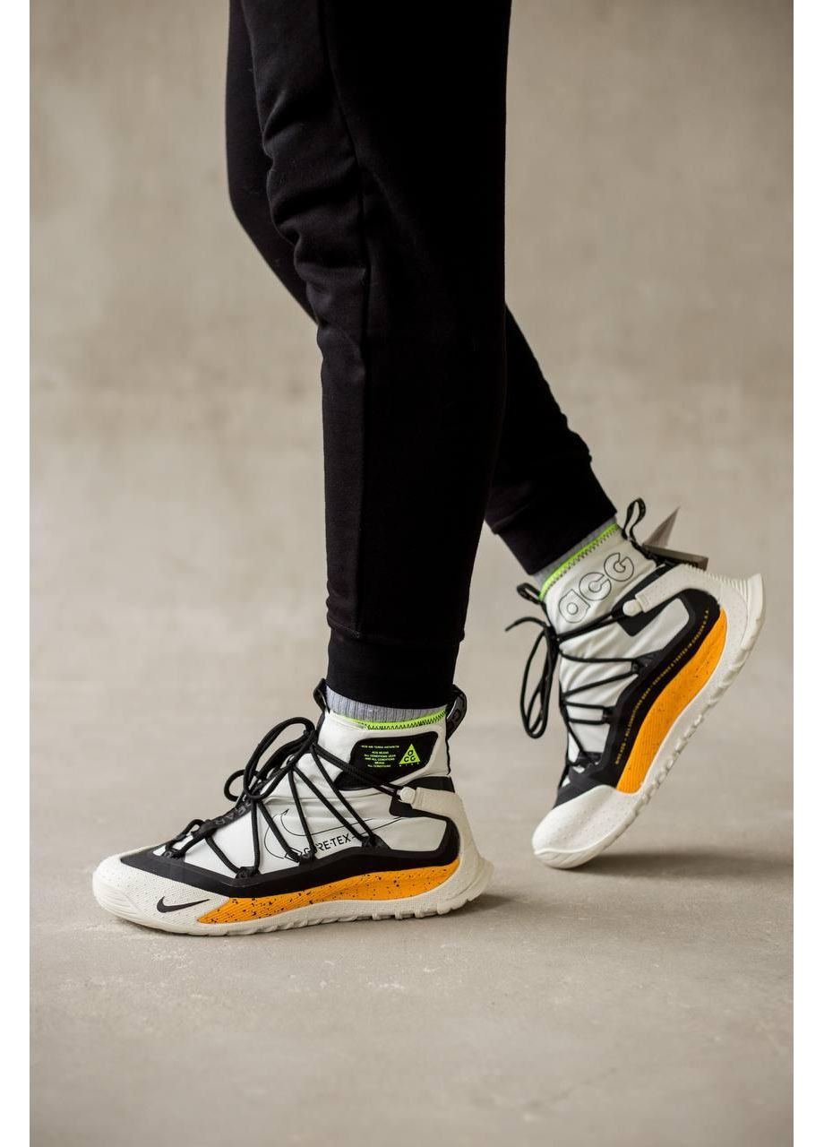 Белые демисезонные кроссовки мужские nike acg air terra antarktik gore-tex white orange найк асж аир зум No Brand