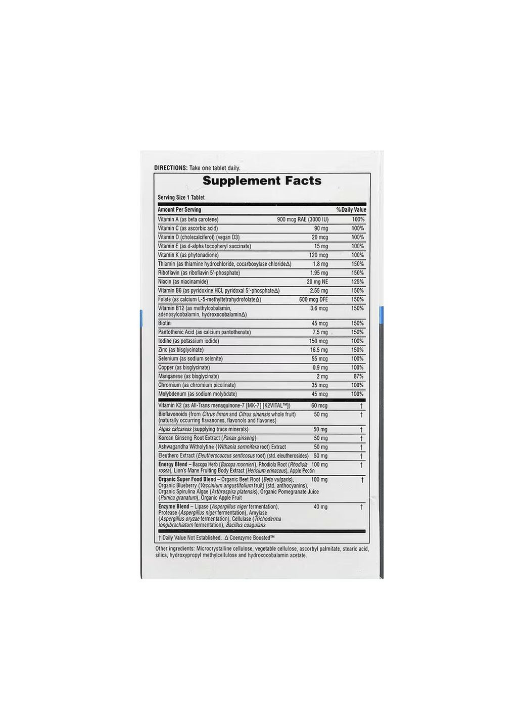 Мультивитамины для мужчин His Journey Once Daily Multi 30 таблеток Nature's Plus (335077117)