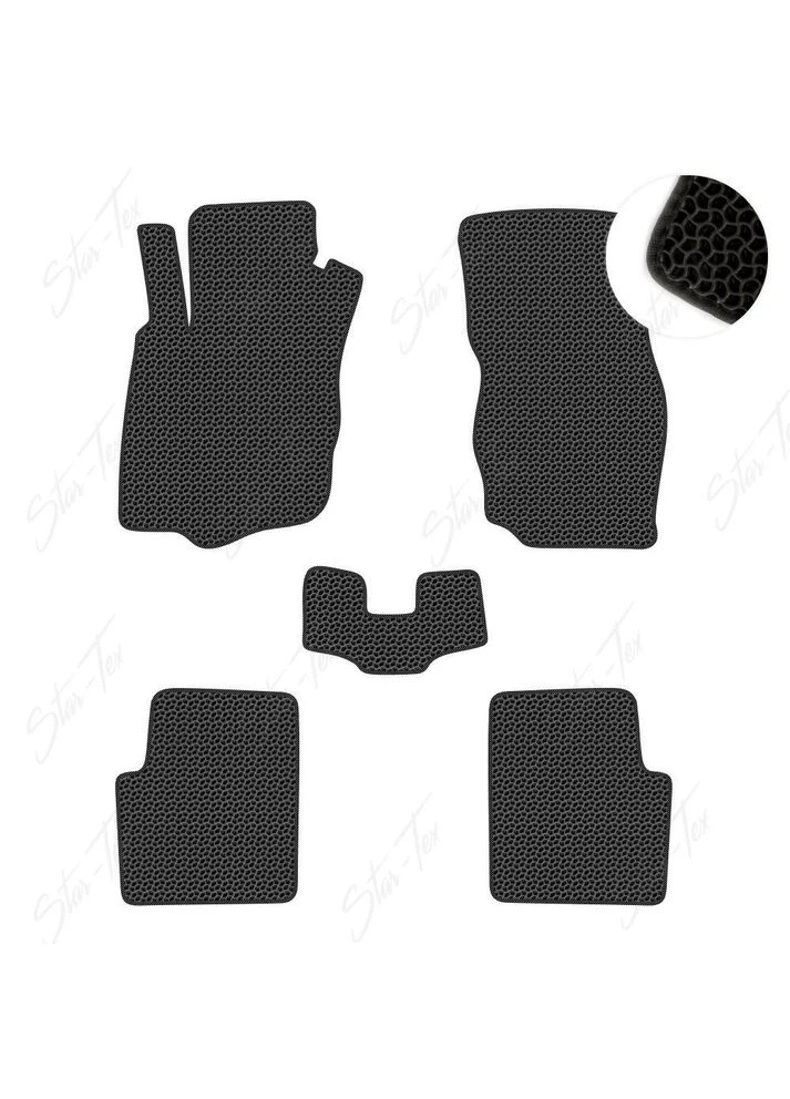 Комплект килимків до салону на Mitsubishi Colt VIII (1996 - 2003) EVA/Крапля + Чорний Star-Tex (385121072)