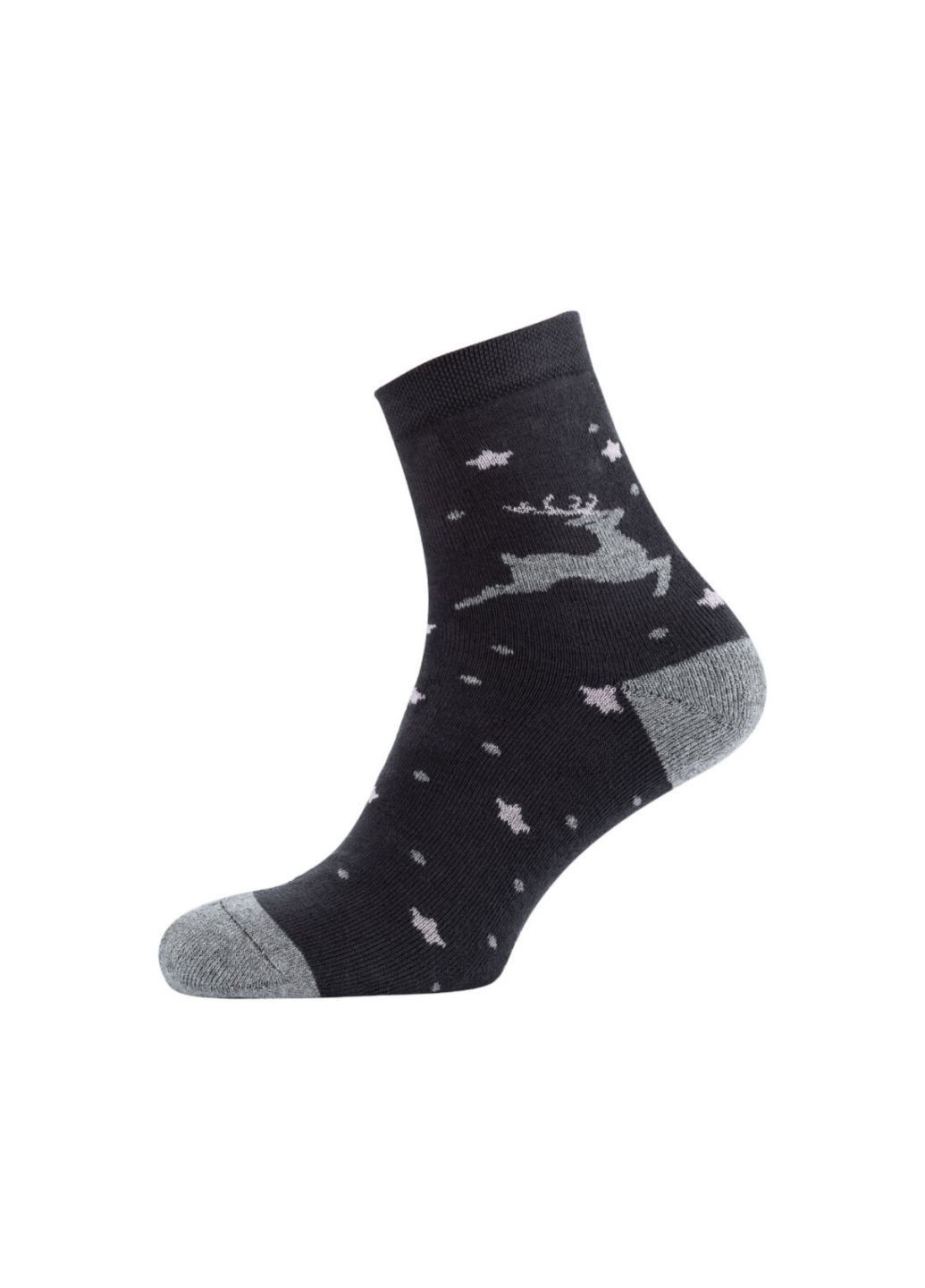 Темно-сірі набір (5 шт) жіночих махрових шкарпеток Siela (303731611)