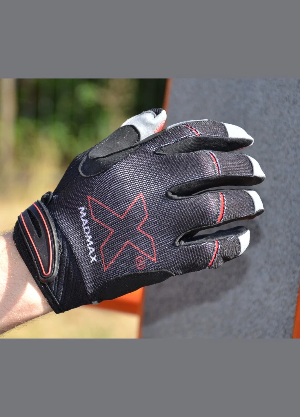 Рукавички для фітнесу MadMax MXG-103 X Gloves Black/Grey Mad Max (345713332)