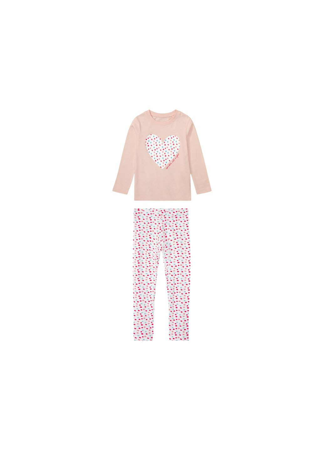 Розовая пижама (лонгслив и штаны) для девочки 498521 Lupilu