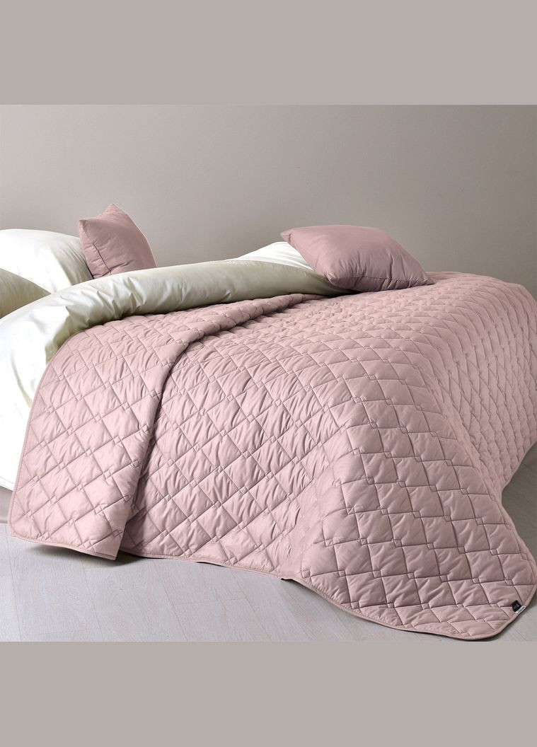 Покрывало Стиль Cube двустороннее пудра/светло-серый 210*240 IDEIA (288045283)