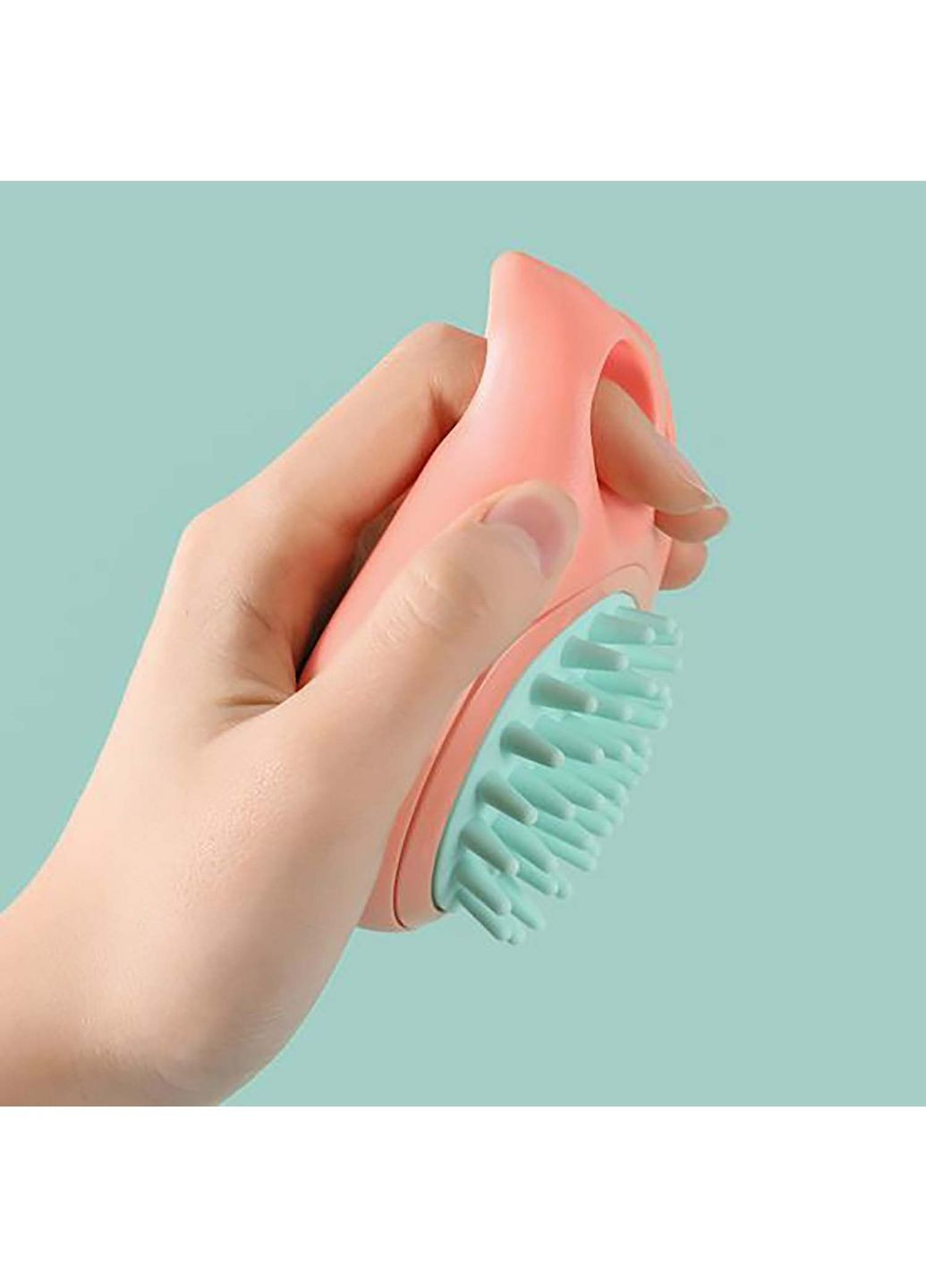 Силіконова масажна щітка з дозатором для шампуню для купання домашніх тварин DanMenQing (332786743)