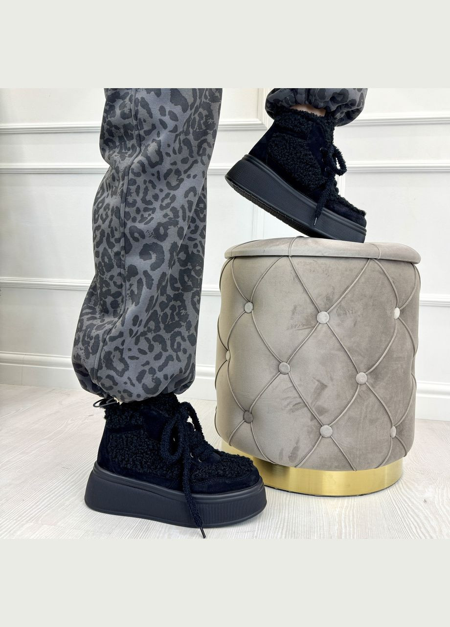 Черевики жіночі замшеві з барашком тедді Vasha para (315933109)