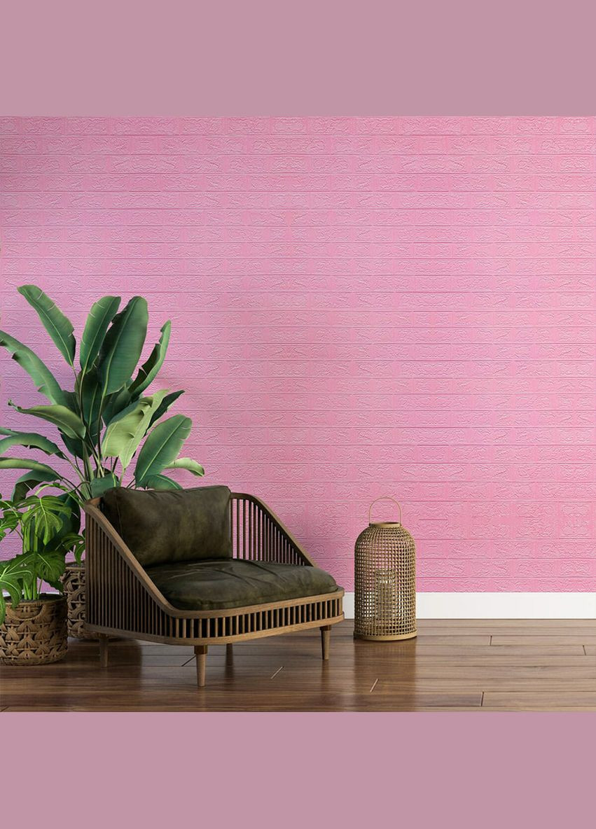 Самоклеюча 3D панель під Рожеву Цеглу 3080x700x3мм SW-00001757 Sticker Wall (341284061)