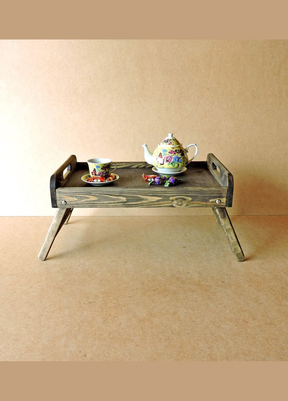 Столик-поднос для завтрака из дерева Вермонт морион (СТП-000711) No Brand (327846416)