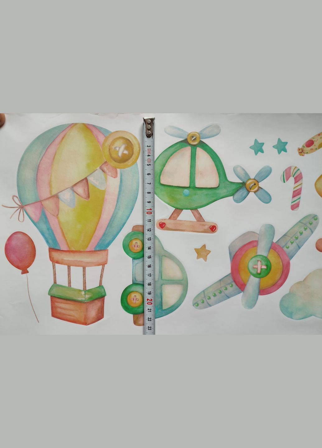 Вінілова наклейка на стіну Паровозик з тваринами Heppy Every Day (лист 50 х 70 см) Б250-2 No Brand (302242203)