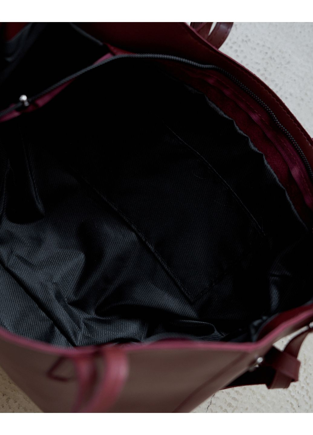 Жіноча сумка бордова з екошкіри для повсякденного використання з двома відділеннями ProDobro (367264905)