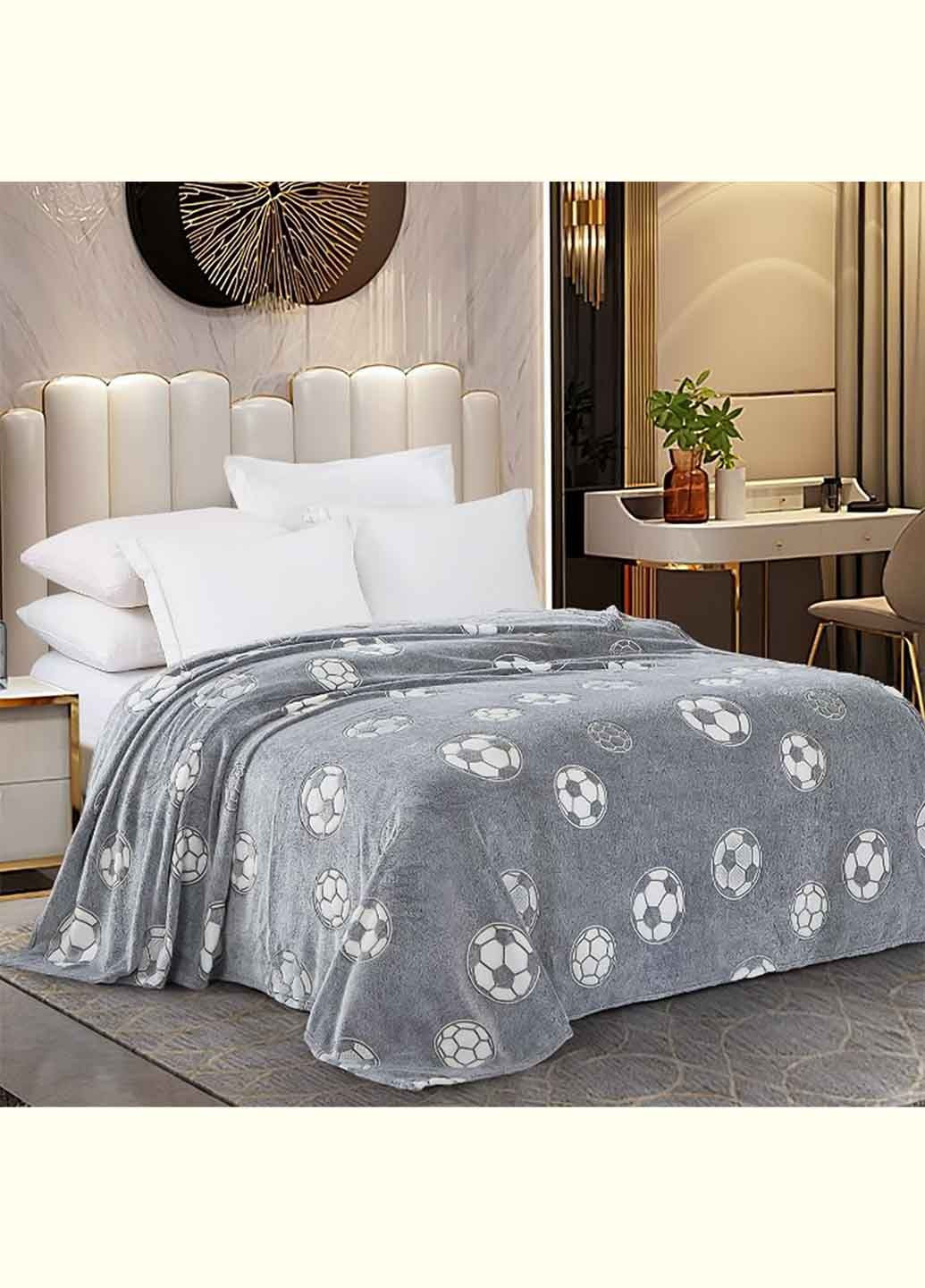 Плед флисовый светящийся Футбольные мячи 150x200 см Love You (340067514)