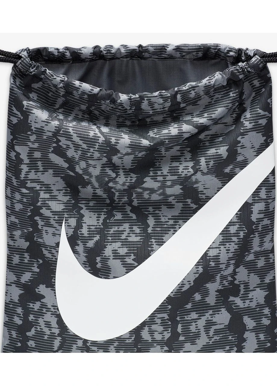 Рюкзак-мешок Y NK DRAWSTRING - CAT AOP FA24 12L черный, серый Дит 35х46 см Nike (398352803)