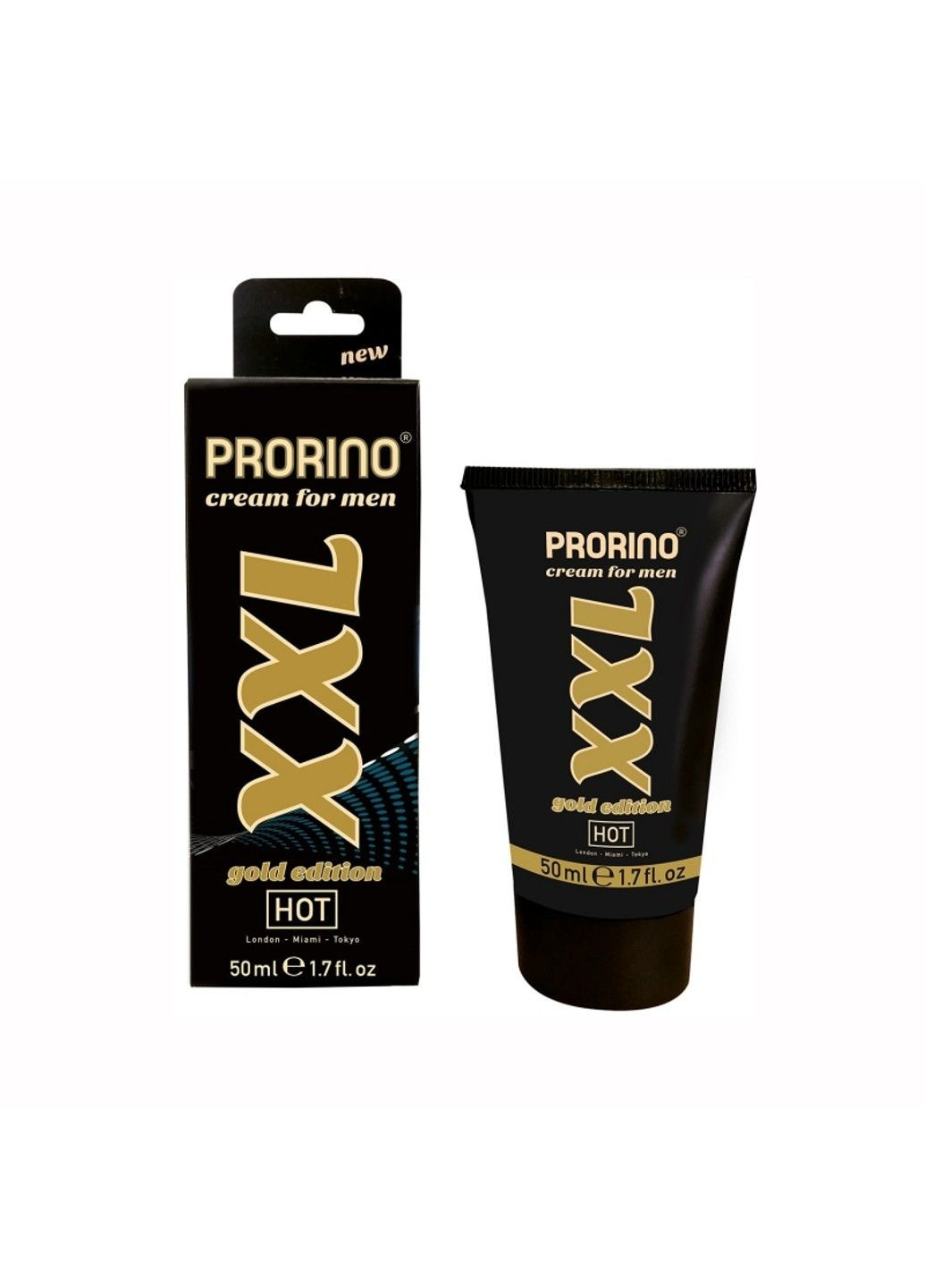 Крем эрекционный увеличивающий объем PRORINO XXL Cream for men - gold edition 50 ml Hot (291412386)