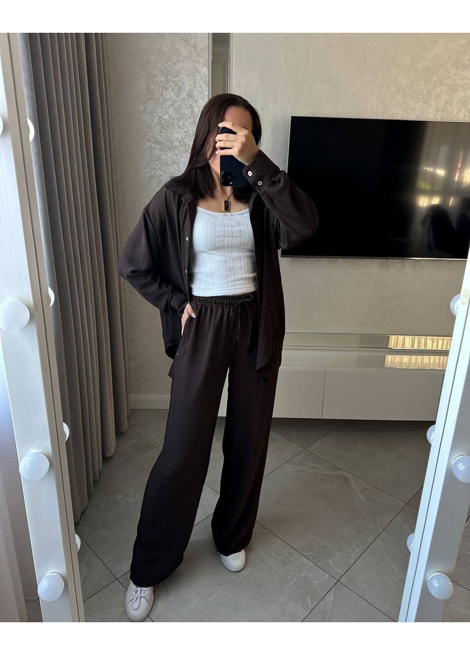 💎 Костюм «Royal Comfort» с брюками и удлиненной рубашкой — Размерная сетка в описании DK/DL Мода без кордонів (359556854)