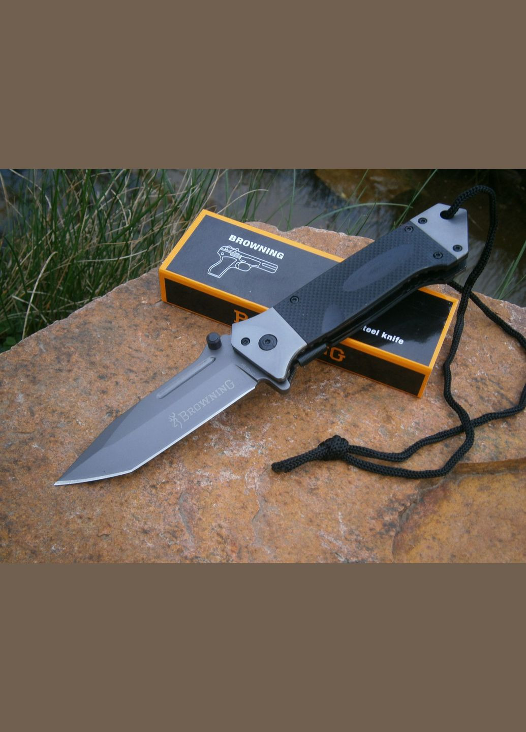 Ніж складаний АК 713 US Tanto чорний 22 см Brawning (302450634)