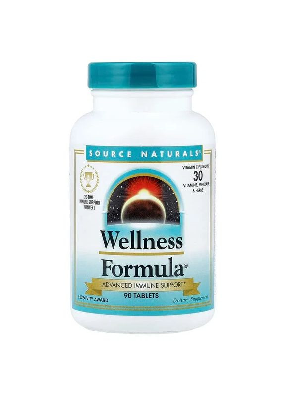 Захисний комплекс трав для підтримки імунітету, Wellness Formula,, 90 таблеток Source Naturals (361117303)