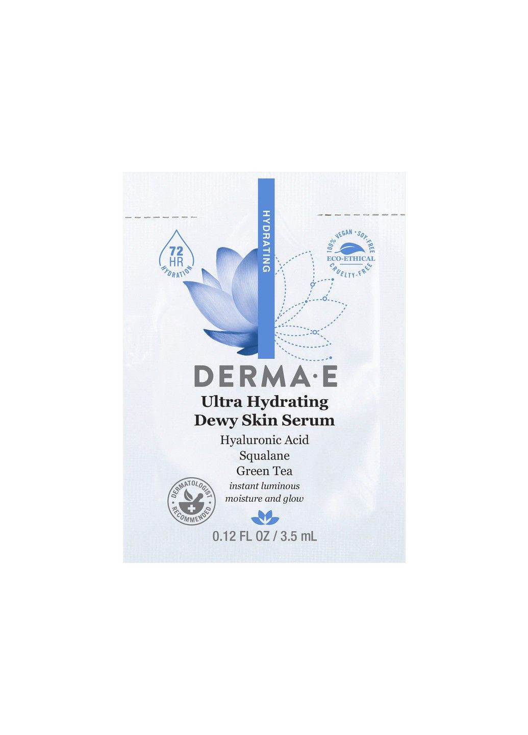 Пробник Ультразволожуюча сироватка з гіалуроновою кислотою Ultra Hydrating Dewy Skin Serum 3,5г Derma E (291926015)
