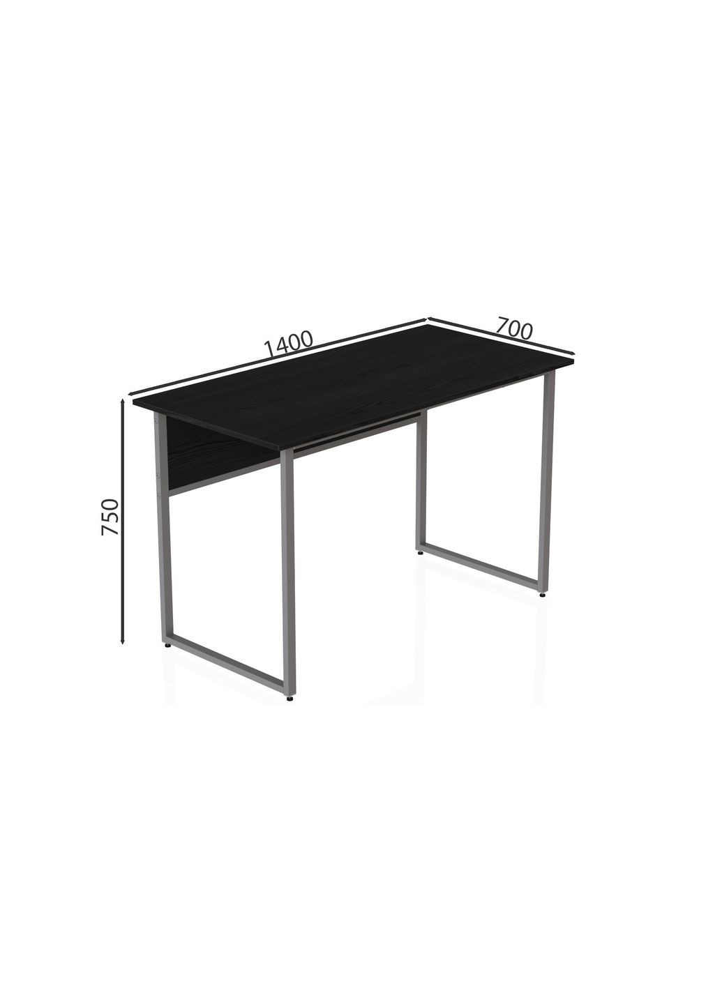 Компьютерный стол Коди 75x140x70 серый ДСП 16мм FRD-101705 Ferrum-decor (353500919)