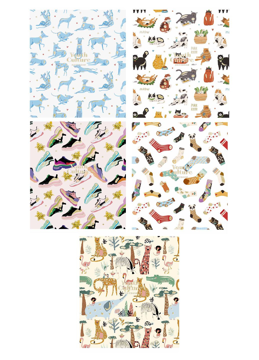 Тетради общие, 5 шт, по 80л., в клетку, тиснение, 3152 4823088226508 Genius (299705826)