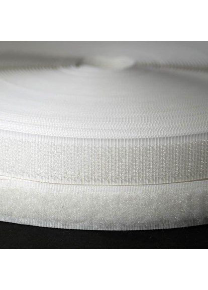 На метраж Белая 2см. текстильная застежка (липучка, лента Velcro) отрез кратно 1м. Plus-plus (354794816)