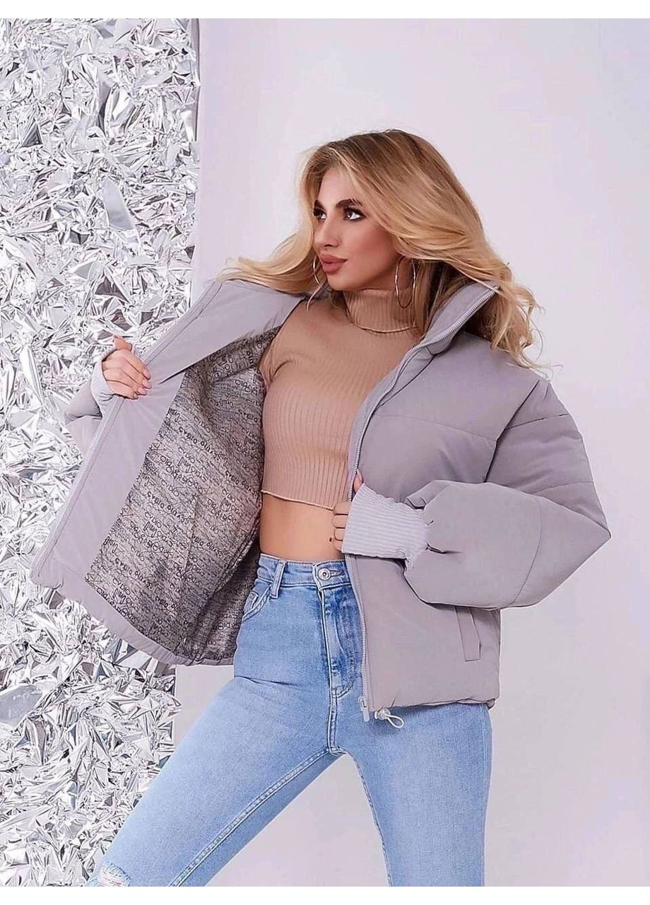 Світло-сіра зимня куртка жіноча пило-водо відштовхуюча Style Point