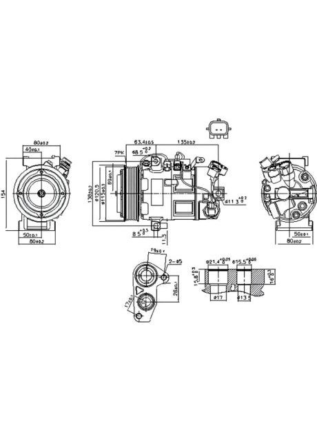 Компрессор кондиционера RENAULT SCENIC III (08-) 1.2 TCE 890802 Nissens (368131302)