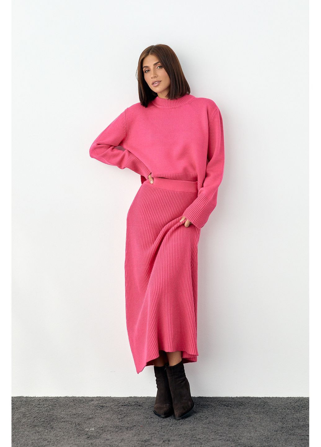 Фуксиновий (колору Фукія) джемпер жіночий джемпер Viviami