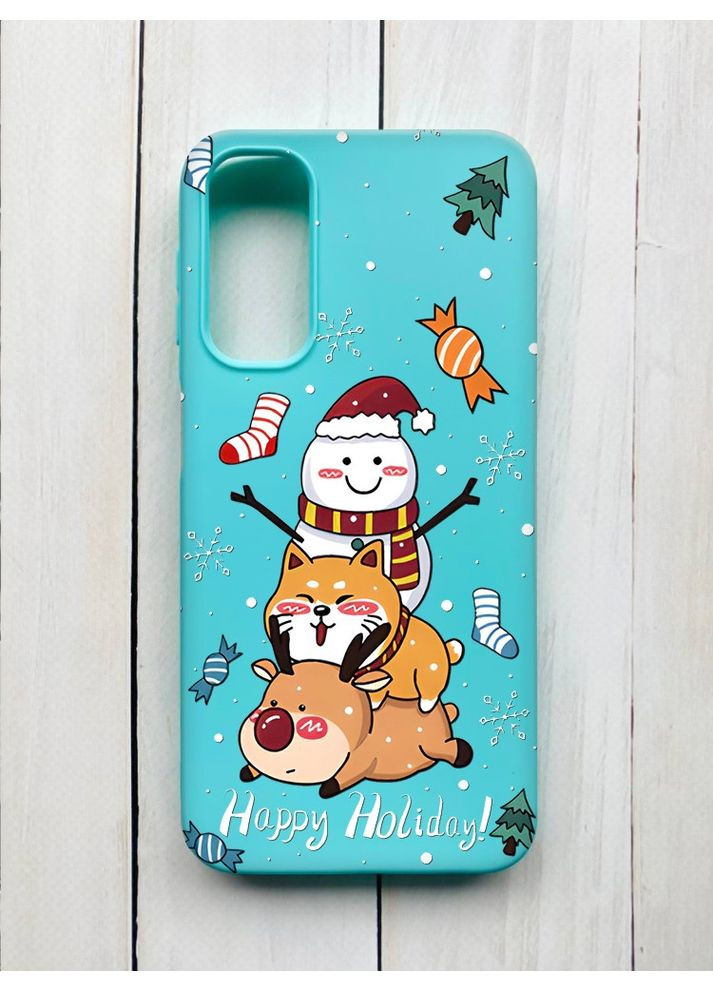 Матовий чохол на Samsung Galaxy A24 Бірюзовий Зимові розваги (принт 153) Creative (362970907)