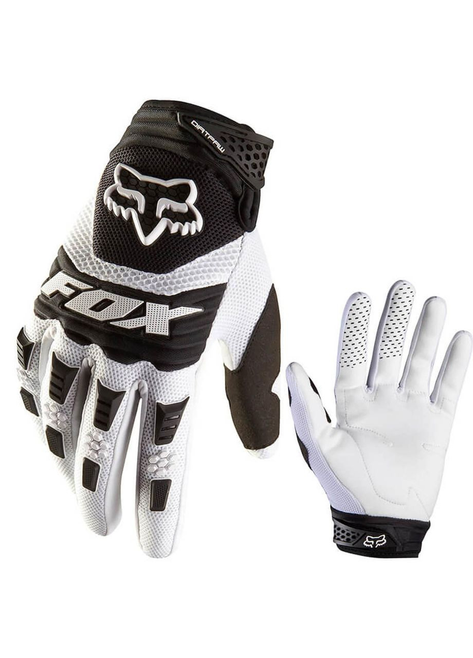 Велоперчатки Dirtpaw MX Gloves, чорно-білі, розмір Fox (317041948)
