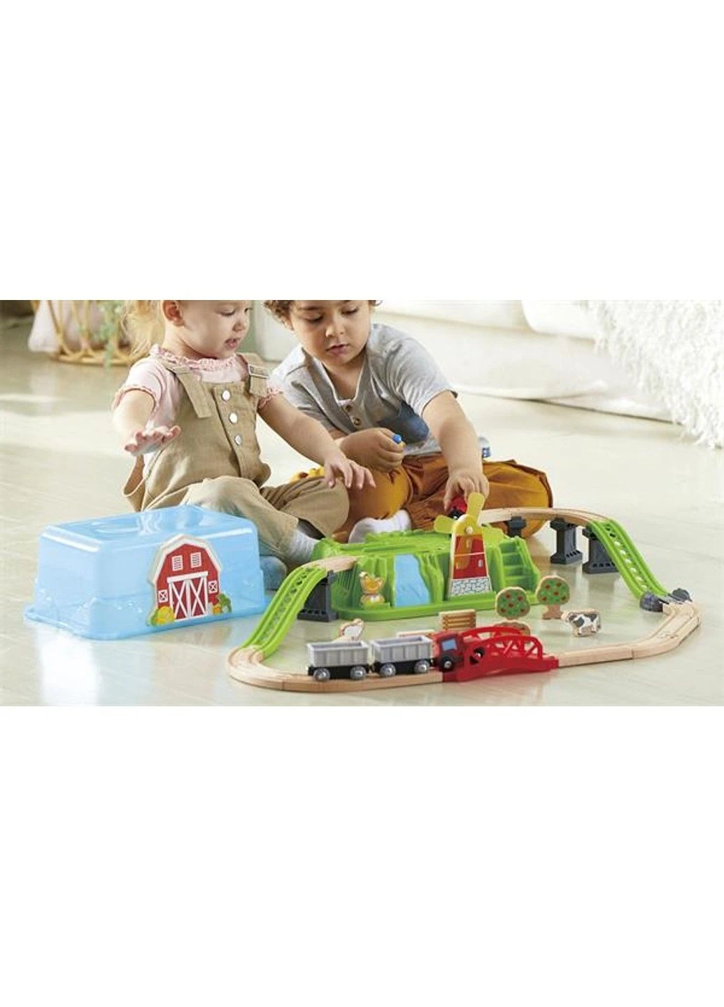 Железная дорога в контейнере Ферма 41 эл. (E3772) Hape (333708442)