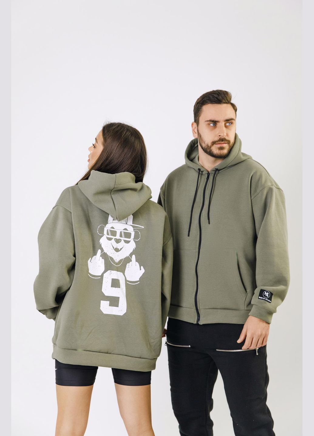 Стильне оверсайз худі на блискавці Vakko (301940950)