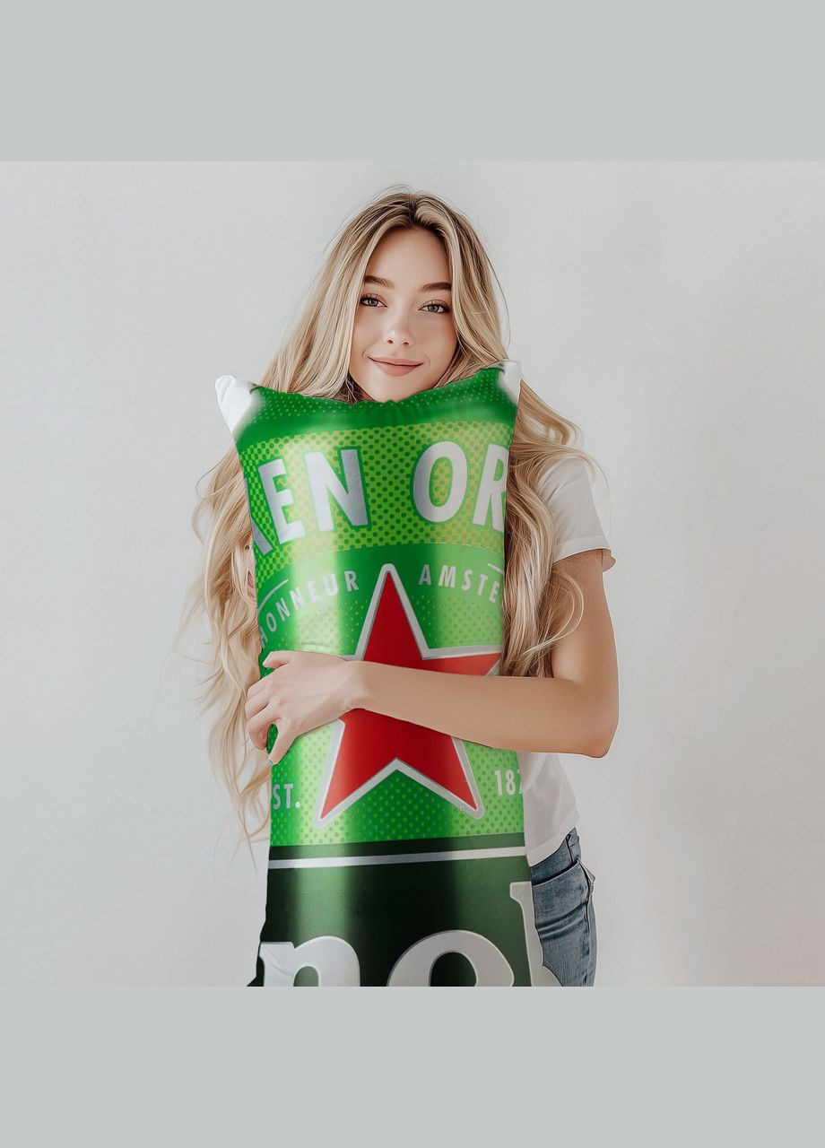 Дакимакура, пиво, Heineken, светлое (подушка обнимашка) 120*40 см No Brand (317268182)