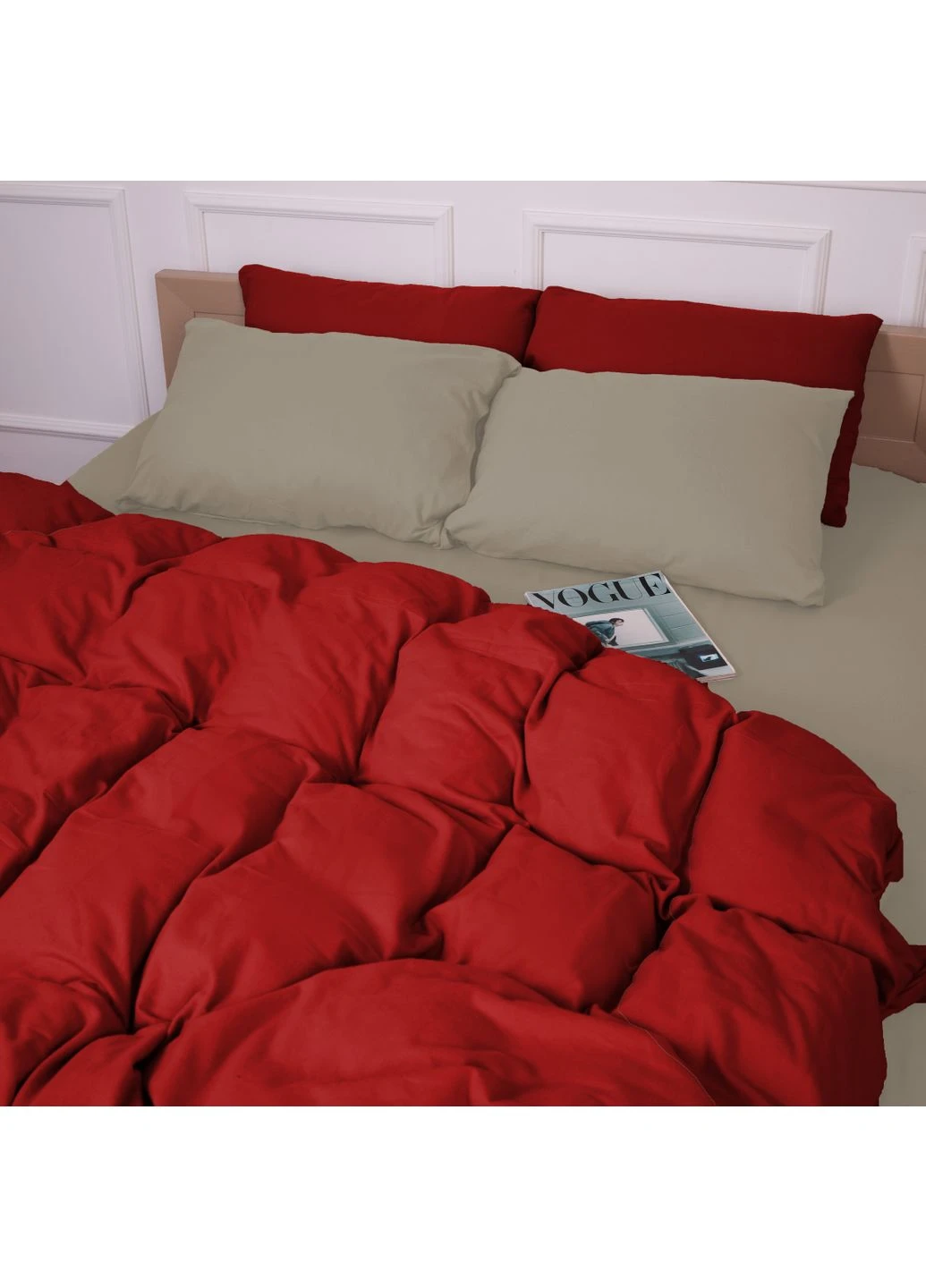 Комплект постільної білизни Фланель 004-009 "Cappuchino/Red" Дитячий Mirson (399186570)