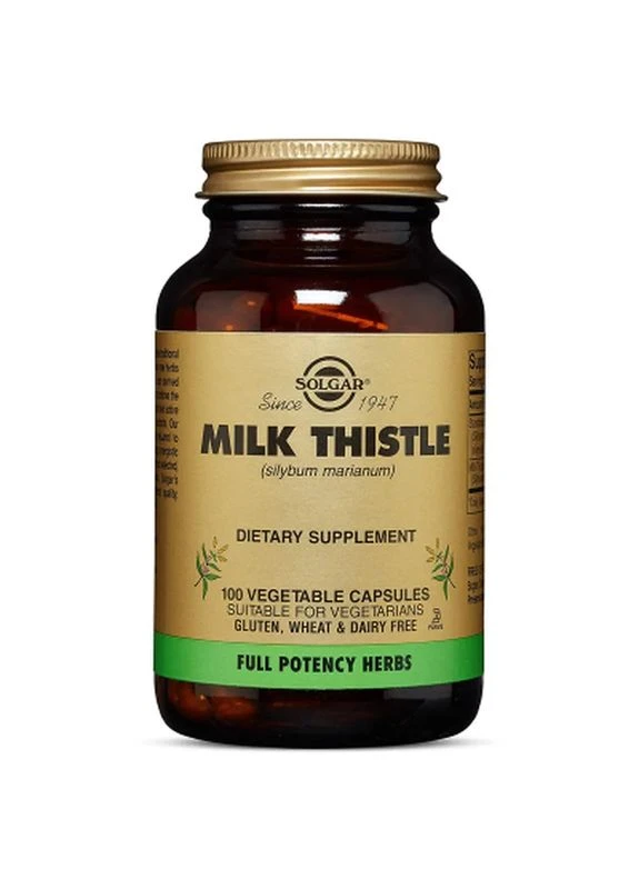 Травы Расторопша, Milk Thistle, 100 вегетарианских капсул (SOL03972) Solgar (399652518)