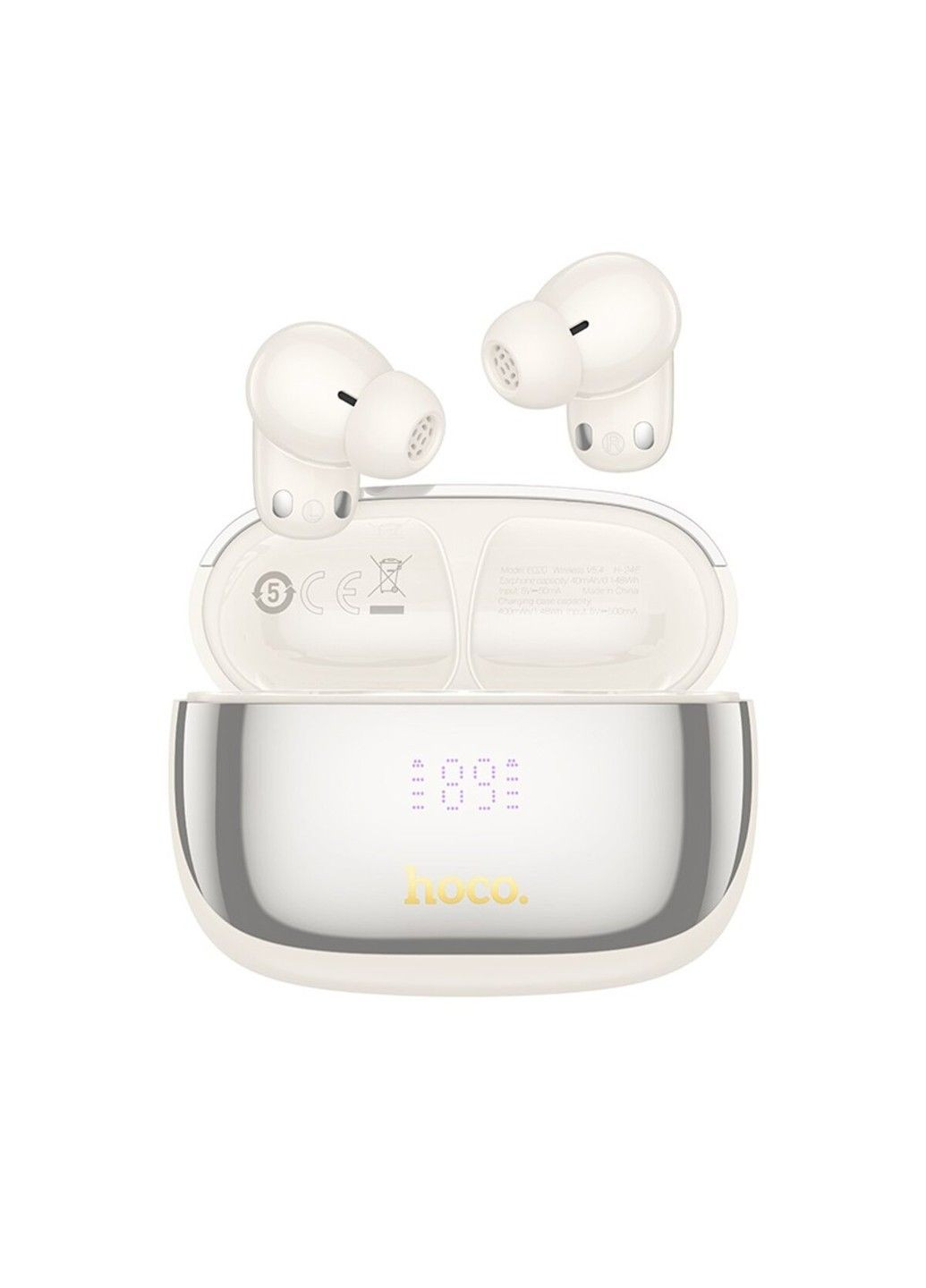Бездротові навушники EQ20 Rhyme true wireless ANC+ENC noise reduction BT headset Milky White Hoco (369457755)