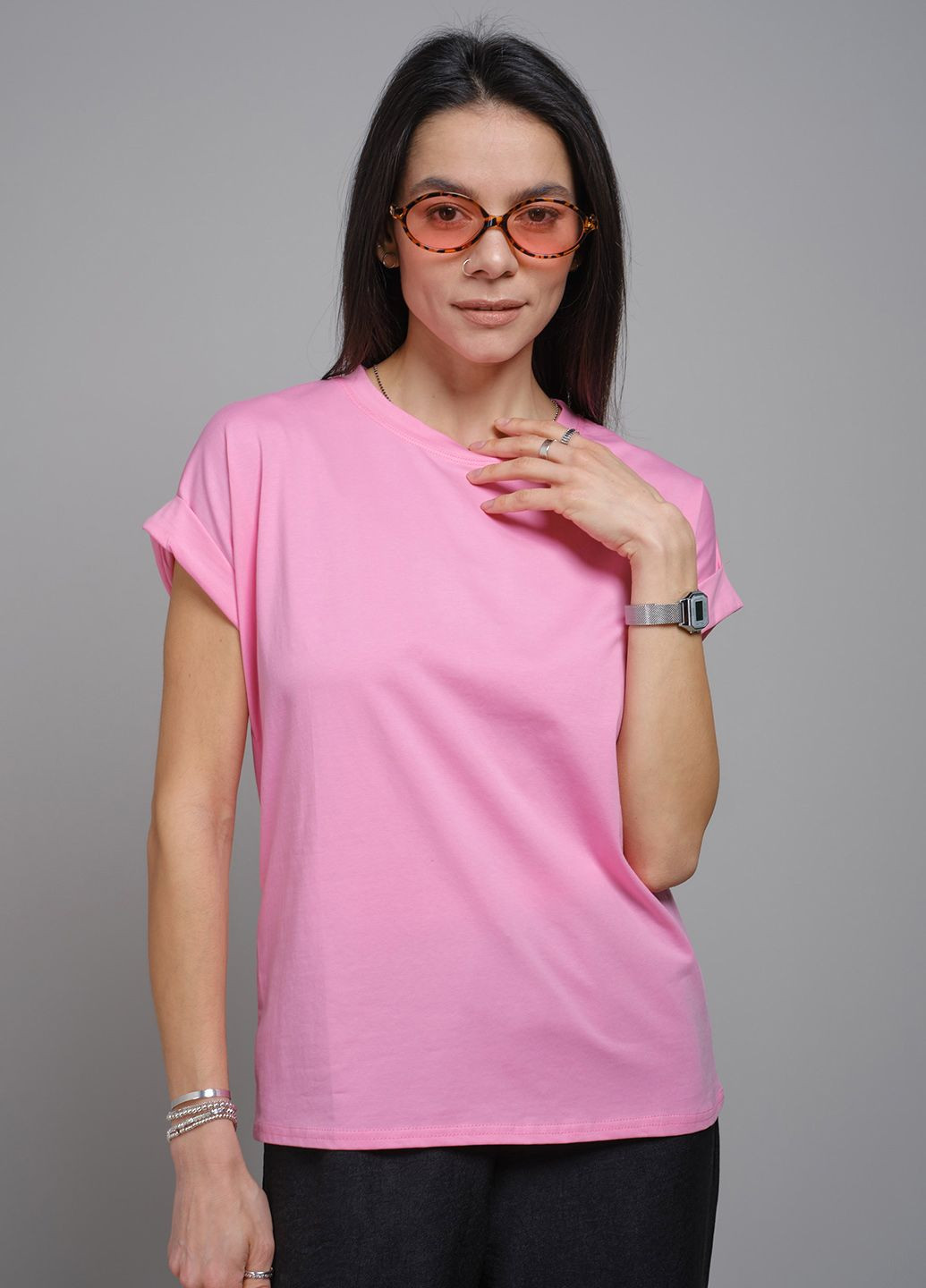 Розовая демисезон футболка женская малиновая 342793 Power