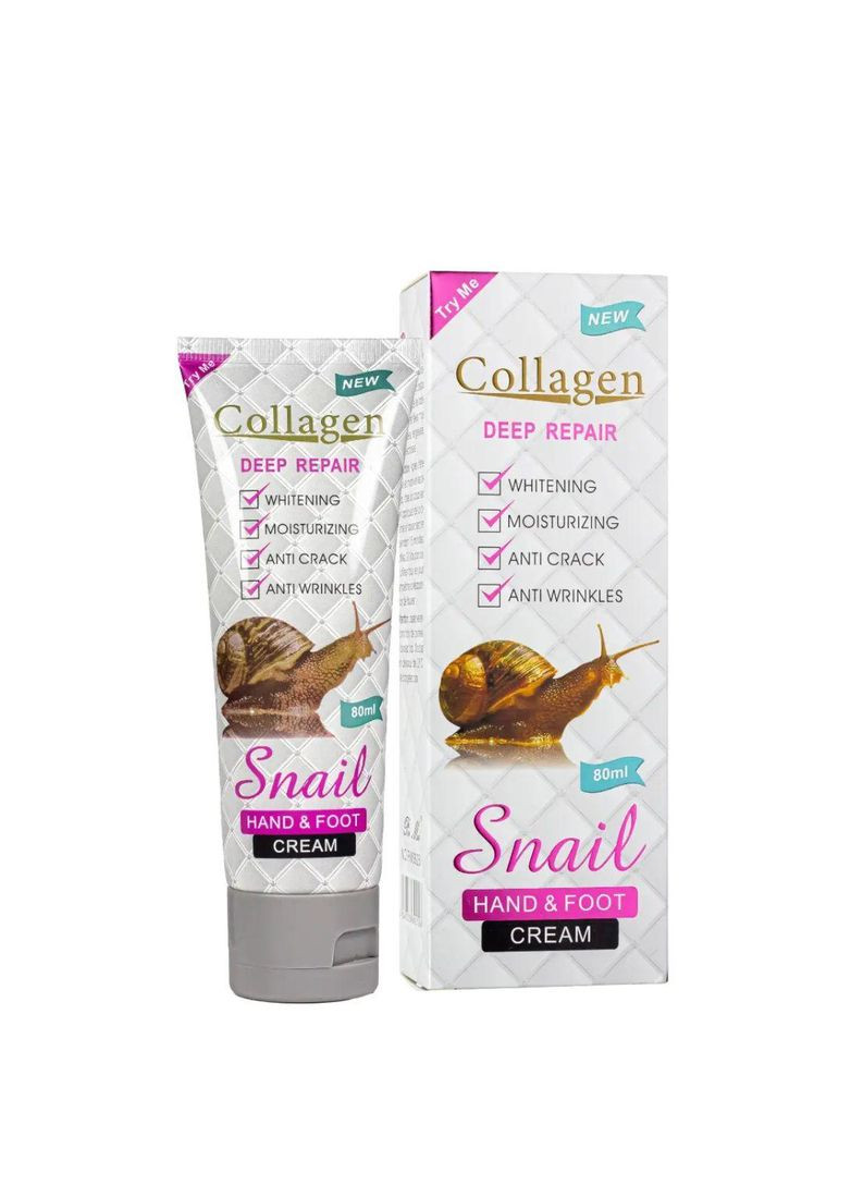 Plus-plus Відбілювальний крем для рук і ніг Collagen Snail Deep Repair, 80 мл — Крем, Данія (352744079)