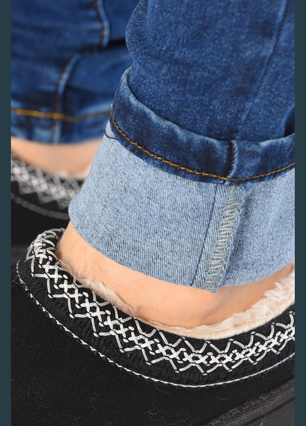 Джинси жіночі утеплені синього кольору Let's Shop - (315040445)