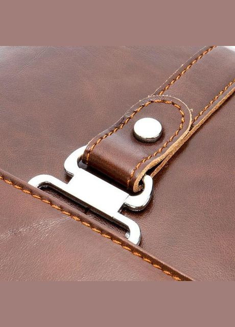 Сумка планшет через плече чоловіча з натуральної шкіри середня для документів та для телефону Коричневий 35801 Joynee (337466297)