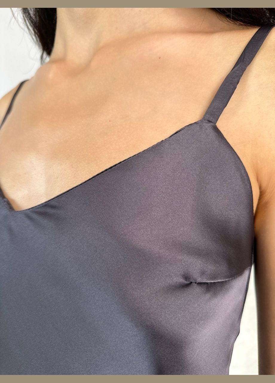 Майка з шовку Армані Графіт Maybel — 347640086