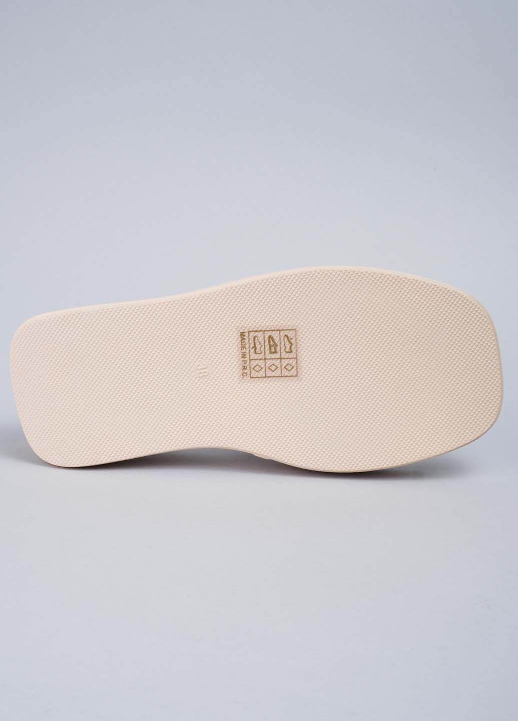 Бежевые шлепанцы женские Fashion