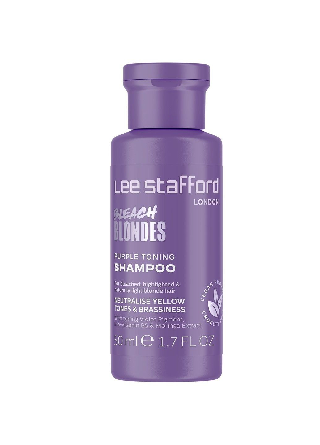 Тонуючий шампунь для освітленого волосся Bleach Blondes Purple Toning Shampoo 50 мл Lee Stafford (278586726)