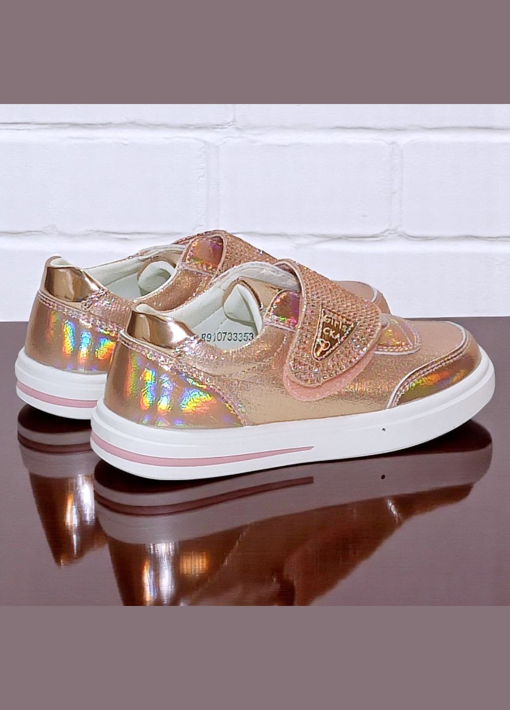 Розовые демисезонные ортопедические кроссовки на липучке для девочки weestep вистеп Waldi