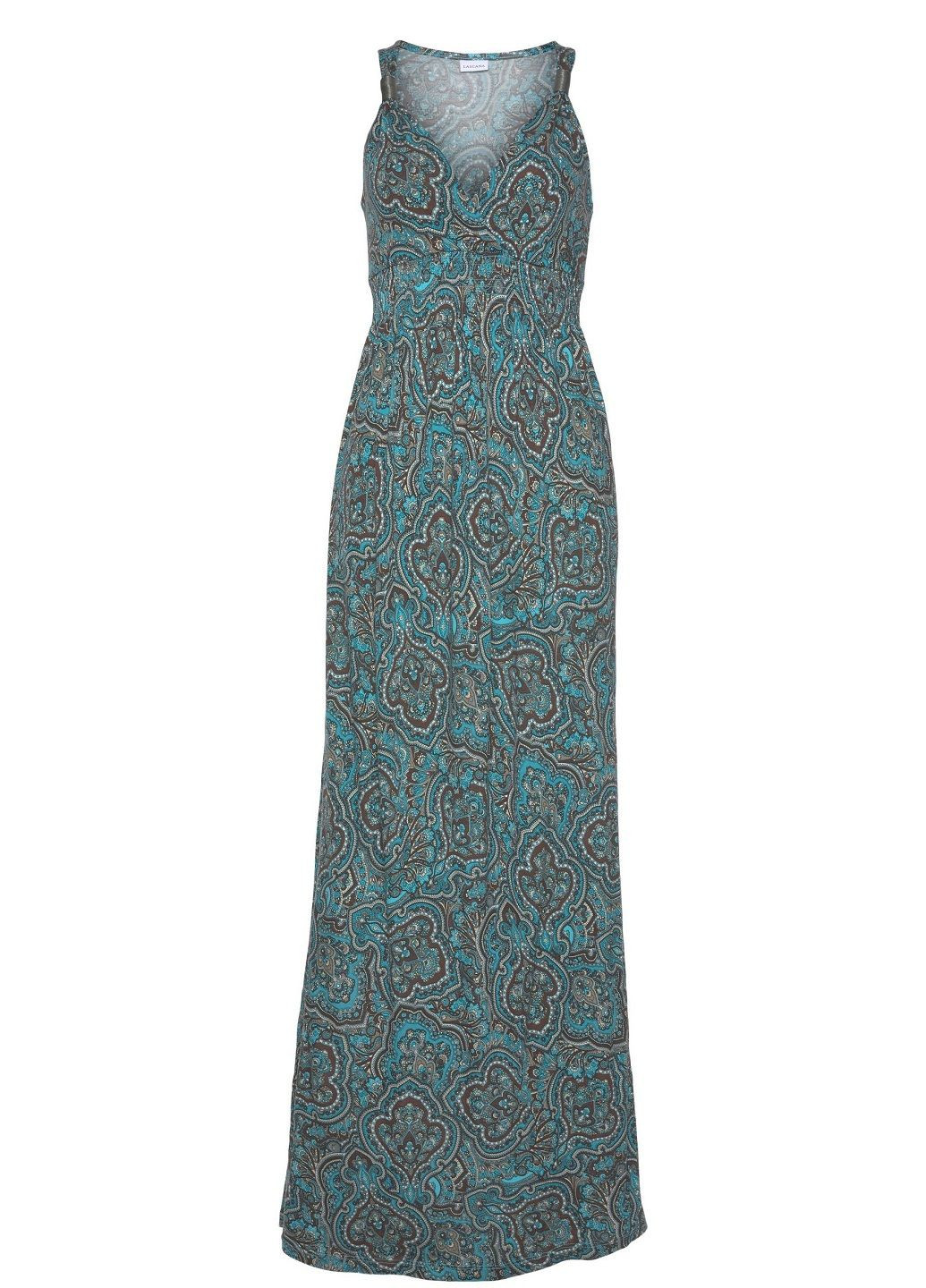 Коричнева повсякденний сукня Lascana з квітковим принтом