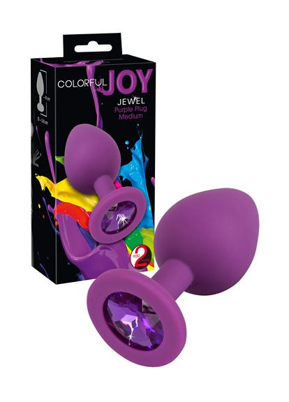Анальная пробка Colorful Joy jewel Фиолетовая CherryLove You2Toys (282709693)
