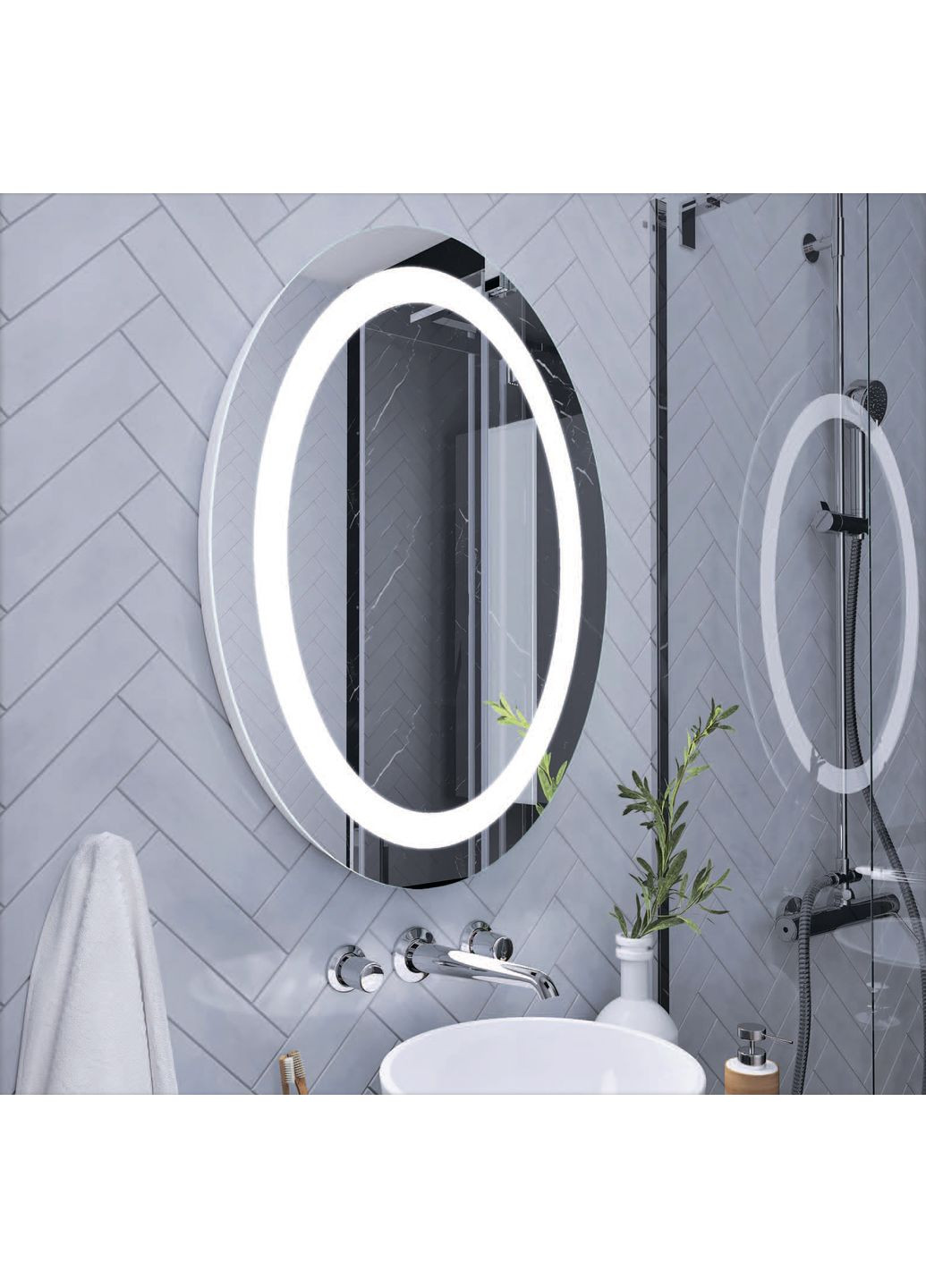 Led дзеркало з підсвіткою у ванну,спальню,передпокій "Vigo" ZSL-020 (600*800) 229987-37 229987 DecorLed (355468081)