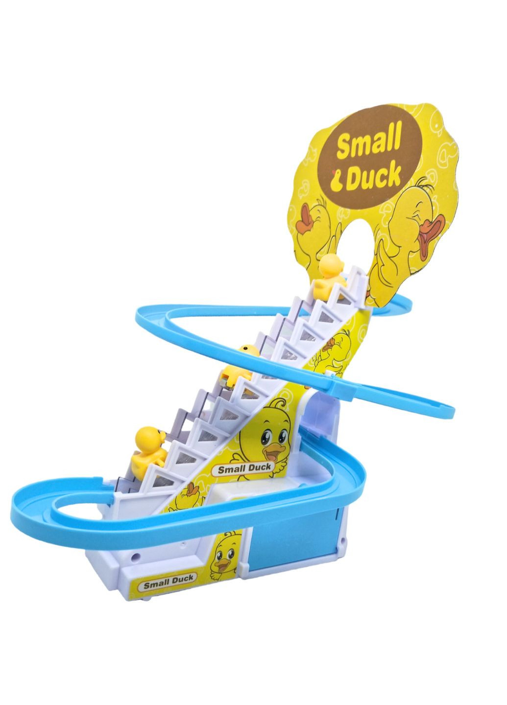 Каченята спускаються з гірки качечки електрична іграшка трек із качками качечками та звуковими ефектами Small Duck No Brand (315048266)