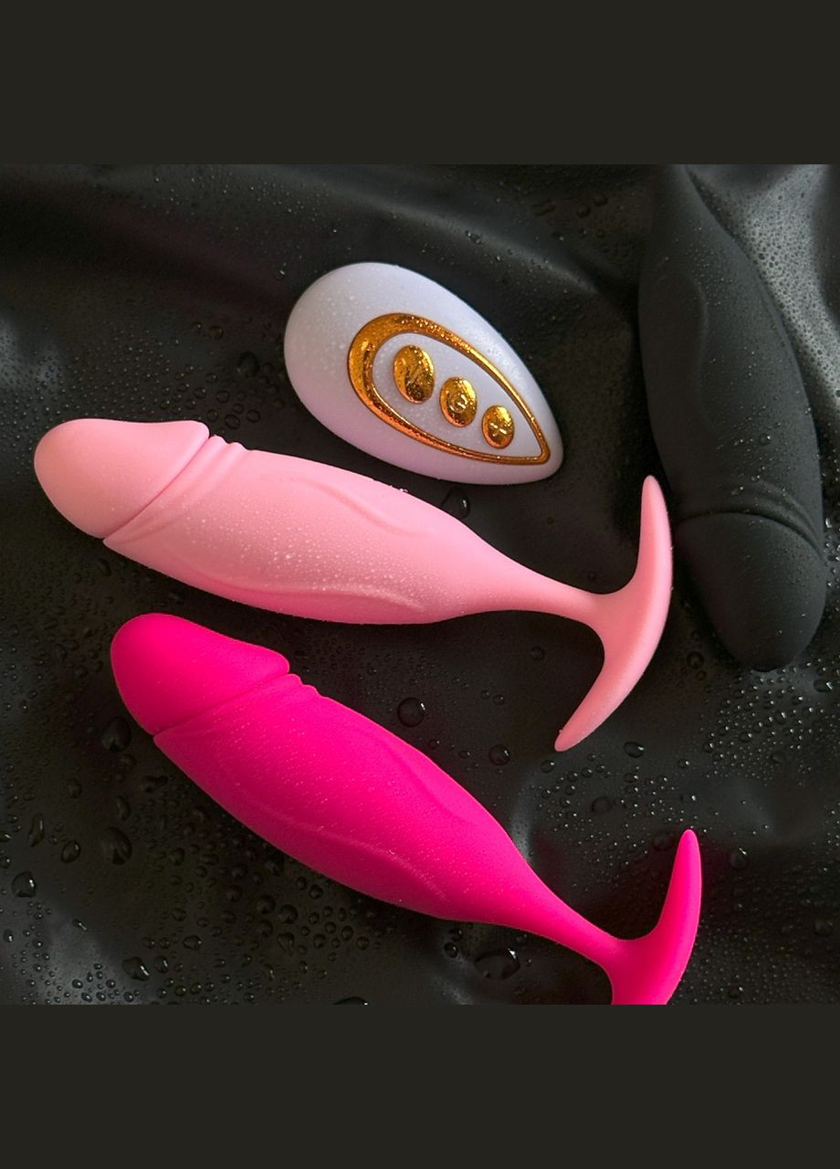 Массажер простаты с вибрацией с пультом управления стимулятор розовый No Brand (341309929)